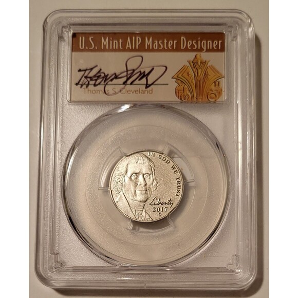 2017 S Jefferson Nickel Enhanced SP70 FS PCGS FDI Denver ANA Cleveland Signed - Picture 1 of 2